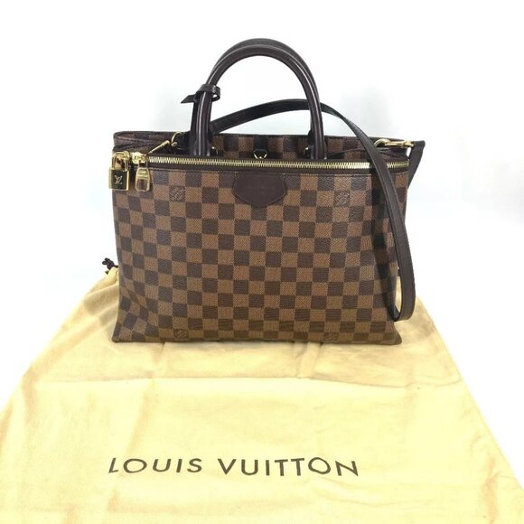 LOUIS VUITTON N41582 Damier Brompton 2WAY Shoulder Bag Tote Bag Hand Bag - Picture 14 of 14